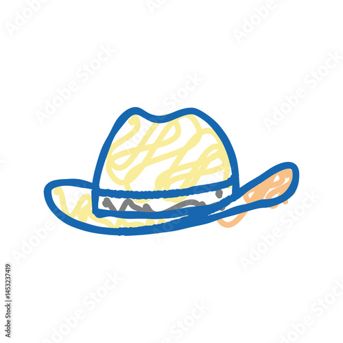 hat cowboy icon doodle illustration