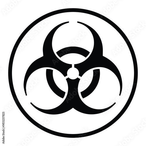 Biohazardous infectious materials symbol, biohazard sign, vector illustration