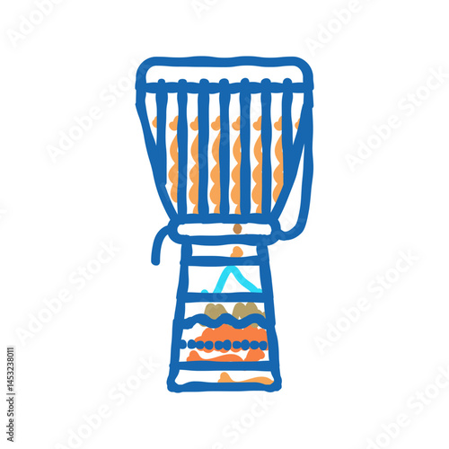 drum africa traditional musician instrument icon doodle illustration