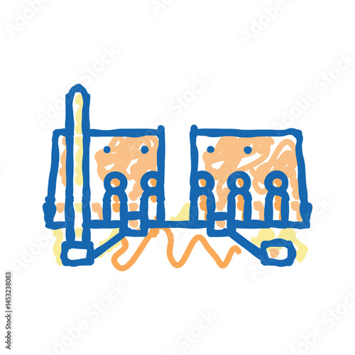 luxor temple icon doodle illustration
