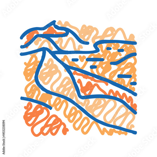 namib desert icon doodle illustration
