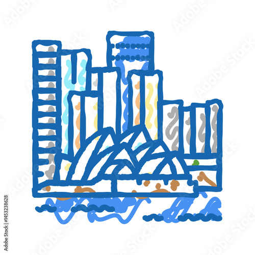 port jackson icon doodle illustration