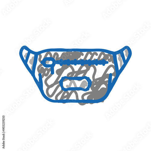 pouch bag icon doodle illustration