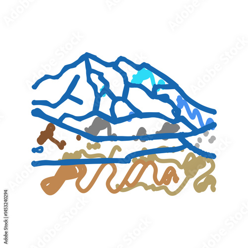 mckinley mount icon doodle illustration