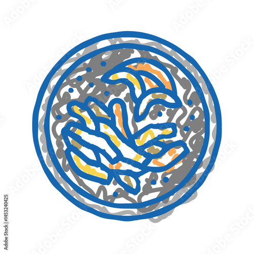 fajita chicken icon doodle illustration