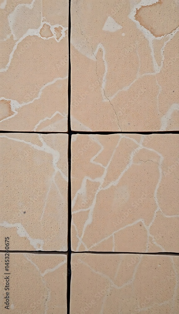 Fototapeta premium close up of a tile wall with white paint