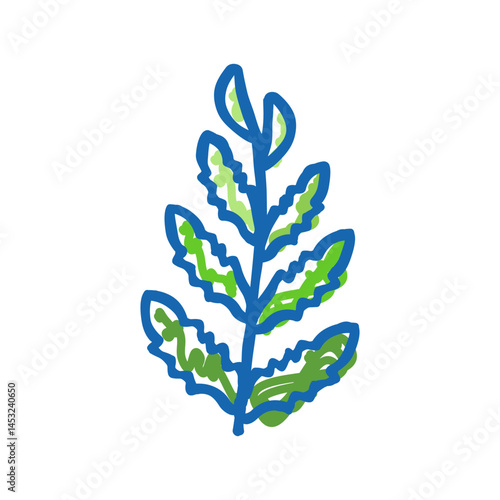 african water fern icon doodle illustration