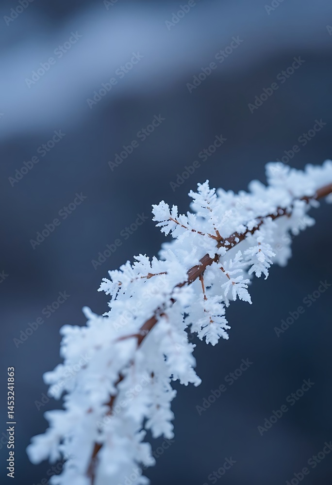 close up of a branch with snow on it close up of a branch with snow on it