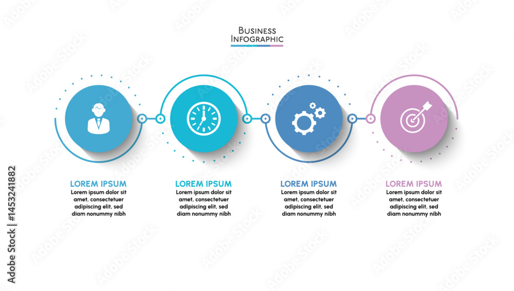 Fototapeta premium Business data visualization. timeline infographic icons designed for abstract background template milestone element modern diagram process technology digital marketing data presentation chart Vector