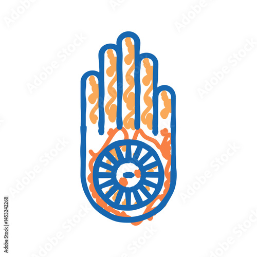 jainism religion icon doodle illustration