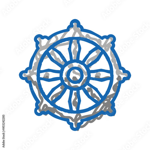buddhism religion icon doodle illustration