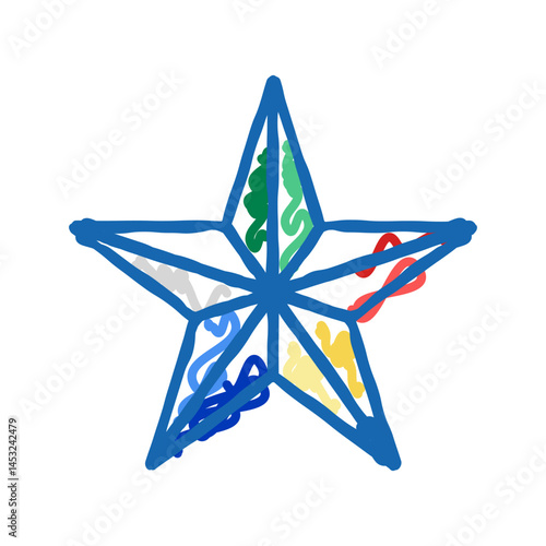 druze religion icon doodle illustration