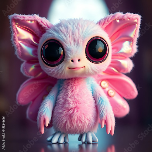 fantastical plush winged alien Generative AI
