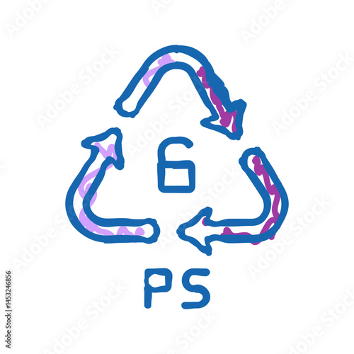 ps plastic product marker icon doodle illustration