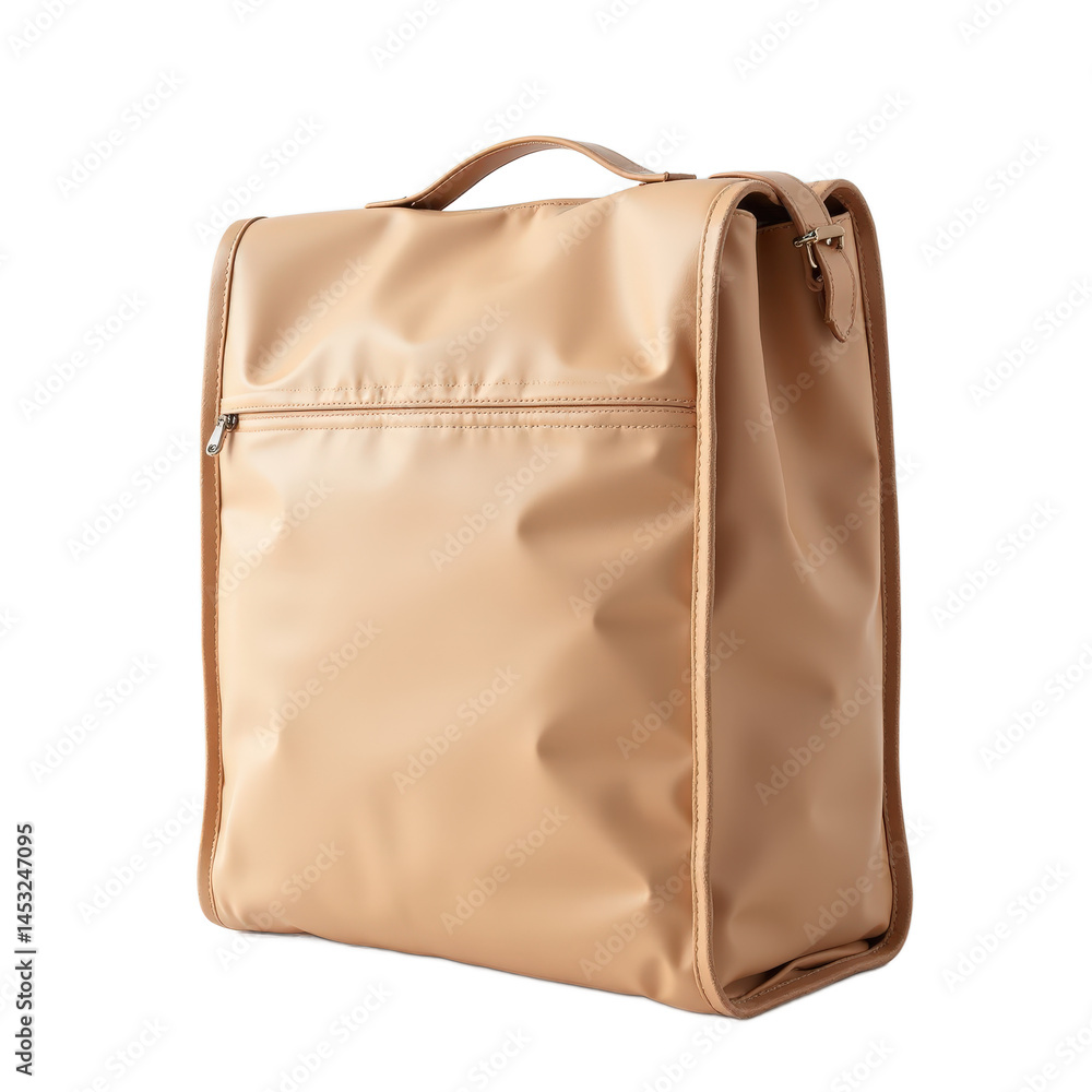 Sleek and modern beige backpack with a minimalist design, perfect for everyday use. Sleek and modern beige backpack with a minimalist design, perfect for everyday use.