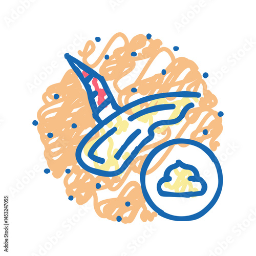 ointment scar treatment icon doodle illustration