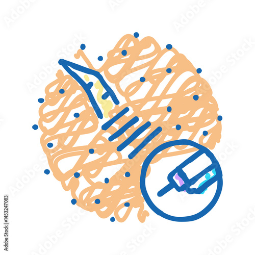 laser scar removal scar treatment icon doodle illustration