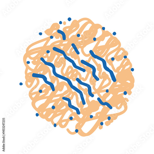 pitted or sunken scar icon doodle illustration