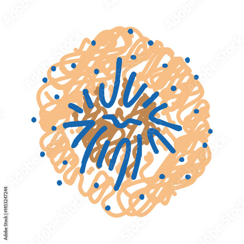 scar contractures icon doodle illustration