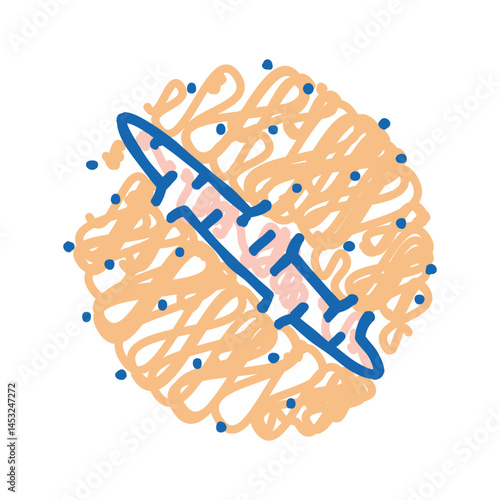 hypertrophic scar icon doodle illustration