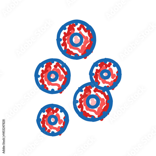piece of strawberry icon doodle illustration