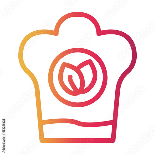 chef hat Line Gradient Icon