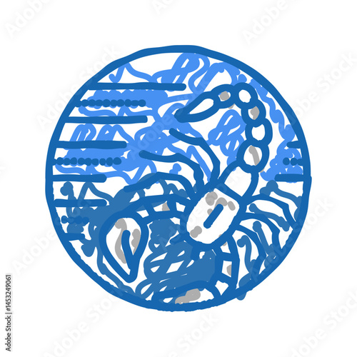 scorpion zodiac icon doodle illustration