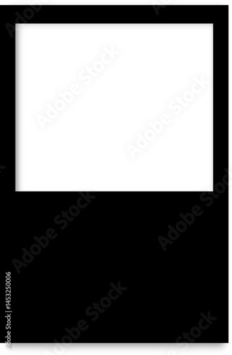 Black picture frame blank border.