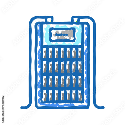 chiller aquarium fish icon doodle illustration