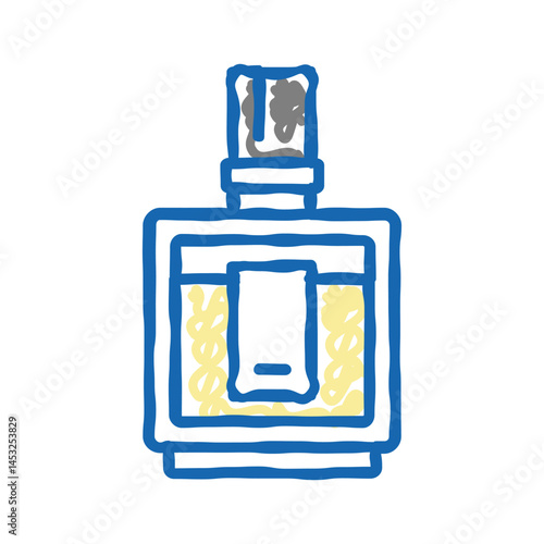 cologne fragrance bottle perfume icon doodle illustration