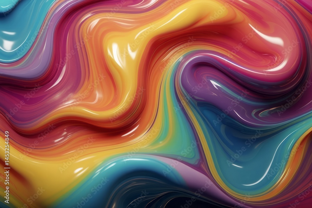 Rainbow fluid colors abstract background twisted liquid design Rainbow fluid colors abstract background twisted liquid design