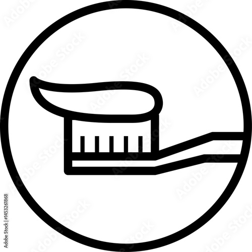 toothbrush with toothpaste