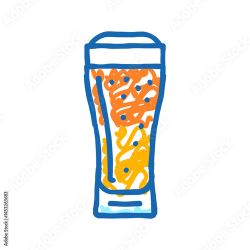 india pale ale beer glass icon doodle illustration