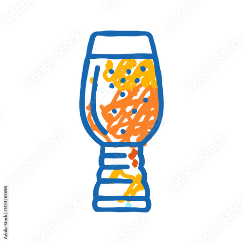 pale ale beer glass icon doodle illustration