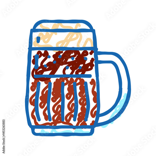 stout beer glass icon doodle illustration