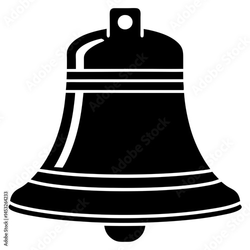 Celebrate American liberty with this timeless Liberty Bell silhouette for print and digital use.