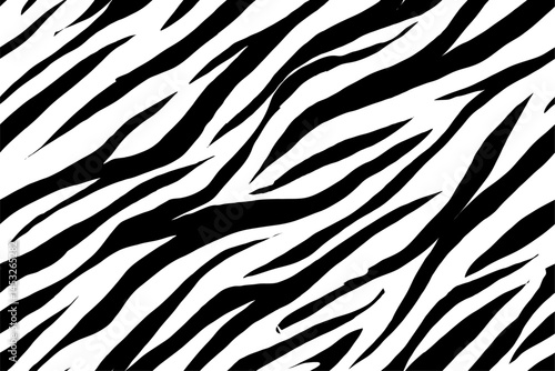 zebra seamless pattern. black and white stripped background. abstract organic pattern. vector background for fabric design, wrapping paper, textile and wallpaper.