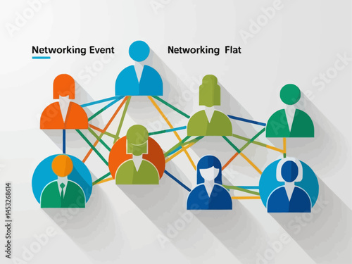 The Power of Connection: A Flat Networking Illustration