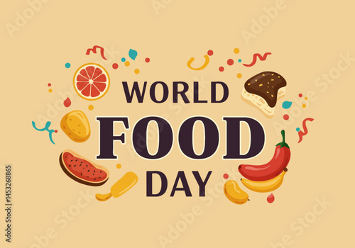Celebration of World Food Day with Assorted Fruits and Dessert
