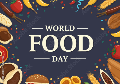 World Food Day Celebration Display of Diverse Food