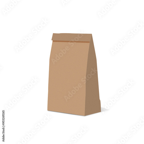 mockup template design with vector illustration of blank paper bag 9