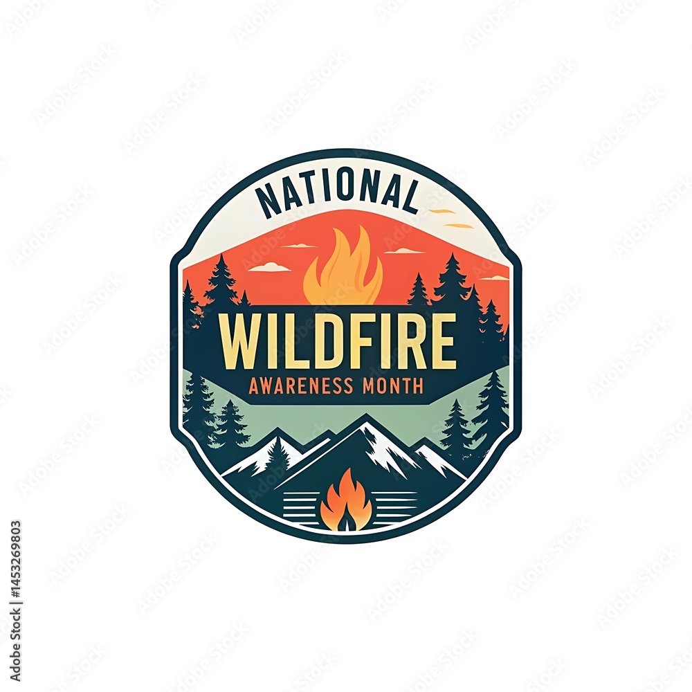 Obraz premium National Wildfire Awareness Month