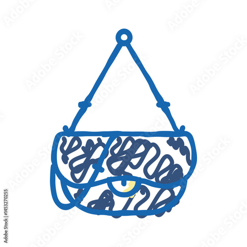 bag woman icon doodle illustration