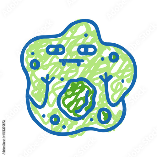 flu bacteria virus icon doodle illustration