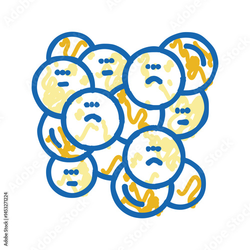 organism bacteria virus icon doodle illustration