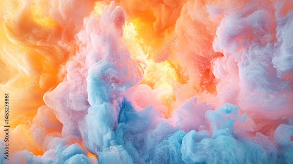 Fototapeta premium Abstract Swirling Colors in a Cloud of Ink
