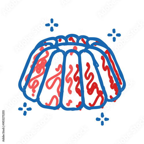 pudding jelly candy gummy icon doodle illustration