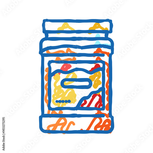 gelatin jelly candy gummy icon doodle illustration