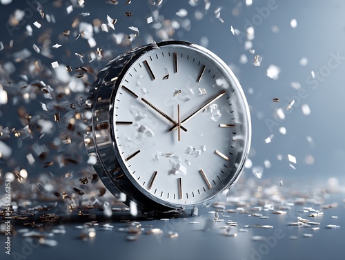 Wallpaper Mural Concept photography of a clock with confetti depicting celebration and time passage Torontodigital.ca