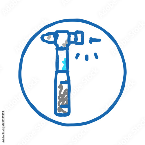 hammer nail assembly furniture icon doodle illustration